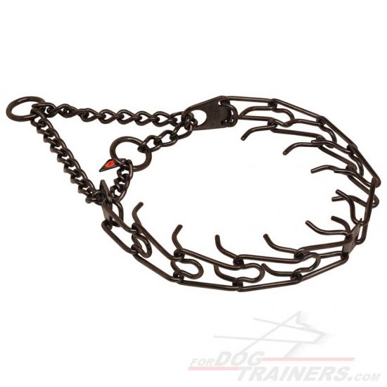 Strong Herm Sprenger Dog Pinch Collar of Black Stainless Steel - 2.25 mm (1/11 inch)