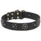 'Spring mood' Leather Dog Collar for Joyful Walking