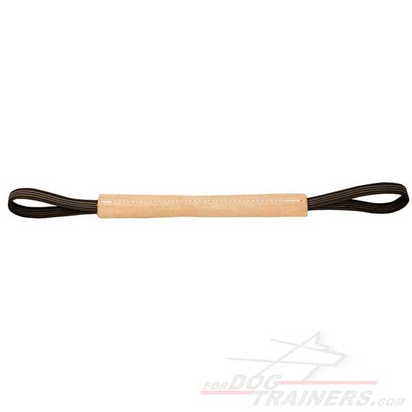 Training dog bite tug leather pocket toy