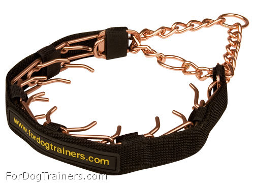 HS Curogan Pinch Collar with Nylon Protector