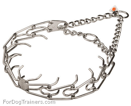 Herm Sprenger Dog Pinch Prong Collar 1/8 inch (3.25 mm) for Behavior Correction